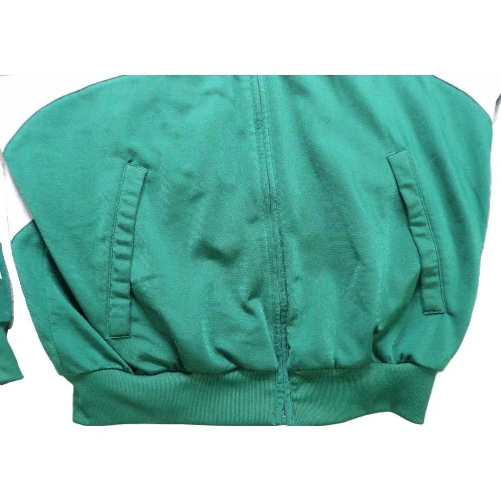 VTG Adidas Track Jacket Men Small Green Y2K Fencing Team Player Issued Full Zip